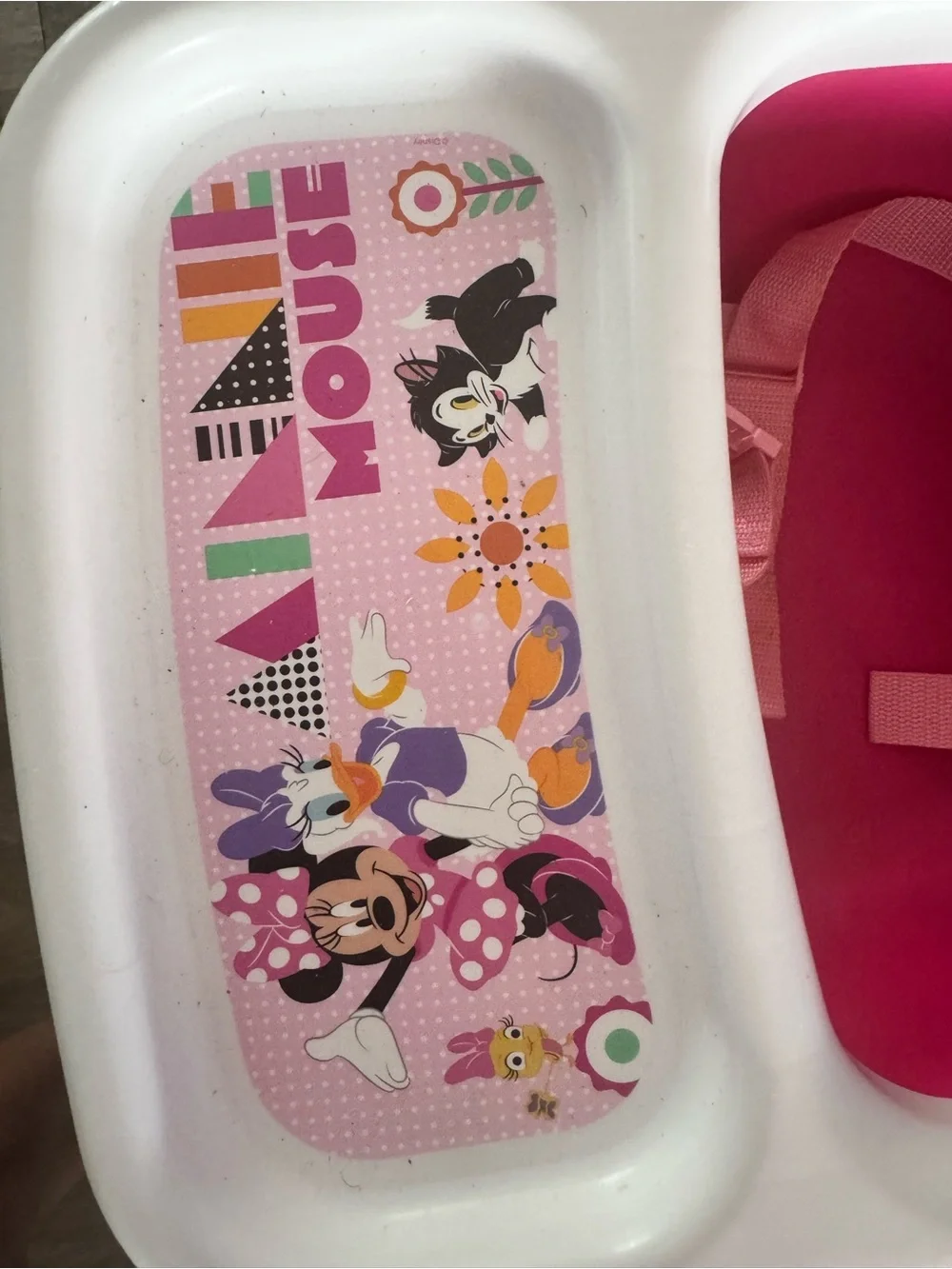Disney Minnie Mouse Pink, Black & White Booster Seat with Tray